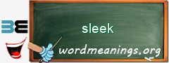 WordMeaning blackboard for sleek